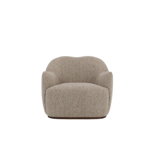 Alder & Tweed - Vale Upholstered Accent Swivel Chair Warm Pebble Performance Fabric - AT9622-WRP veiw 2