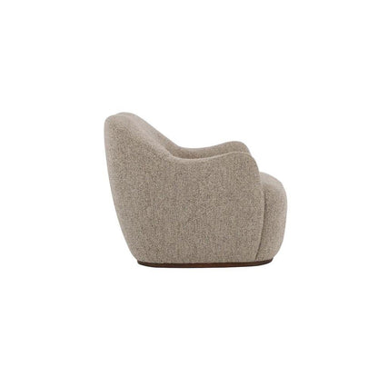 Alder & Tweed - Vale Upholstered Accent Swivel Chair Warm Pebble Performance Fabric - AT9622-WRP veiw 3