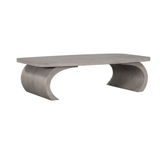 Alder & Tweed - York Solid Oak with Dusted Stone Finish 60in Grey Coffee Table - AT9371-DDS veiw 1