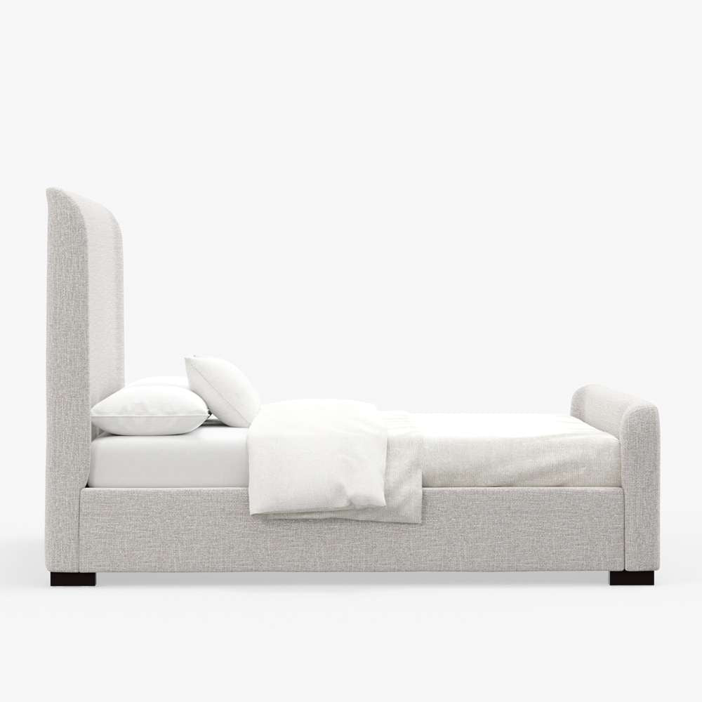 Alpine Furniture - Adele Upholstered California King Platform Bed, Beige - 8322CK veiw 4