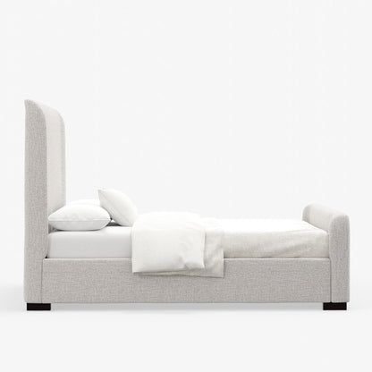 Alpine Furniture - Adele Upholstered Queen Platform Bed, Beige - 8322Q view 3