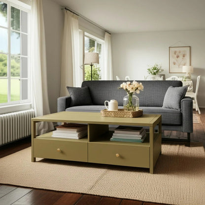 Alpine Furniture - Avery Cocktail Table, Olive Green - 2478GRN-61 view 6