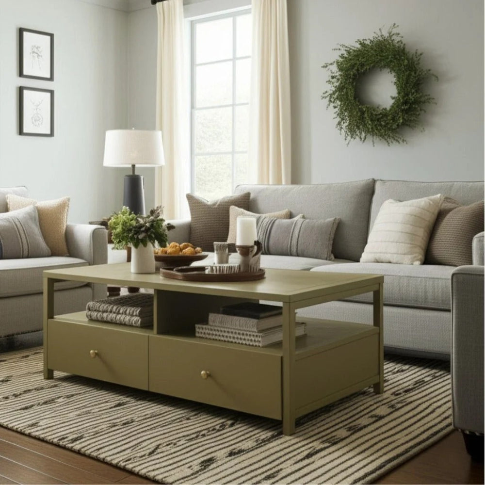 Alpine Furniture - Avery Cocktail Table, Olive Green - 2478GRN-61 view 7