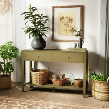 Alpine Furniture - Avery Console Table, Olive Green - 2478GRN-63 view 6
