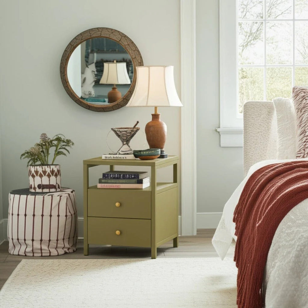 Alpine Furniture - Avery End Table, Olive Green - 2478GRN-62 view 6