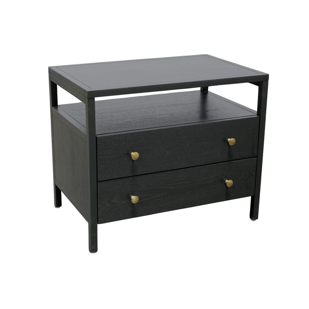 Alpine Furniture - Avery Nightstand, Black - 2478BLK-02 view 1