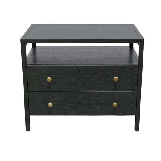 Alpine Furniture - Avery Nightstand, Black - 2478BLK-02 view 2