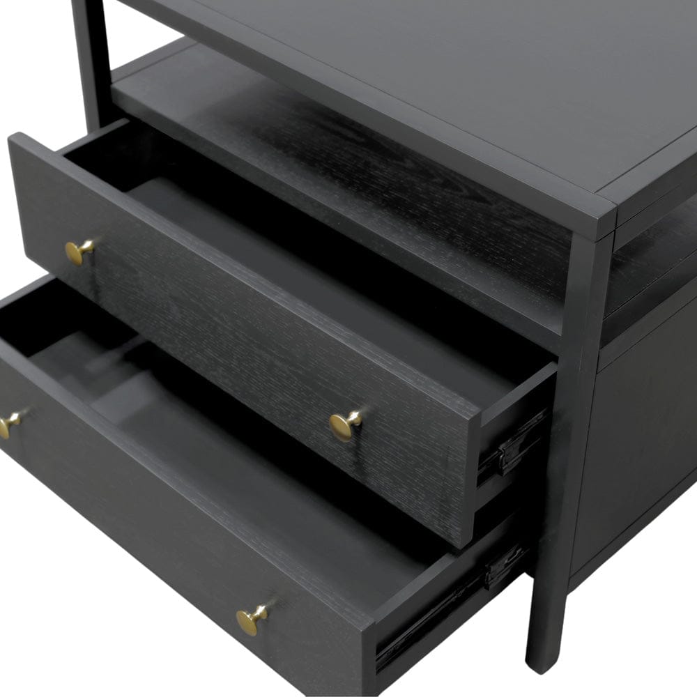 Alpine Furniture - Avery Nightstand, Black - 2478BLK-02 view 5