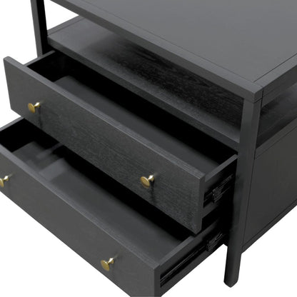 Alpine Furniture - Avery Nightstand, Black - 2478BLK-02 view 5