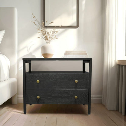 Alpine Furniture - Avery Nightstand, Black - 2478BLK-02 view 6