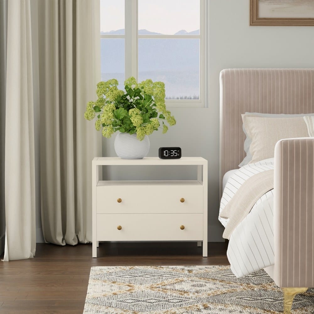 Alpine Furniture - Avery Nightstand, Coconut Milk - 2478-02 view 6