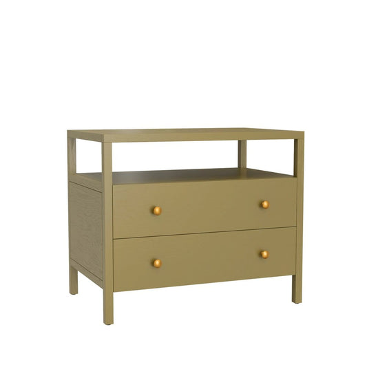 Alpine Furniture - Avery Nightstand, Olive Green - 2478GRN-02 view 1