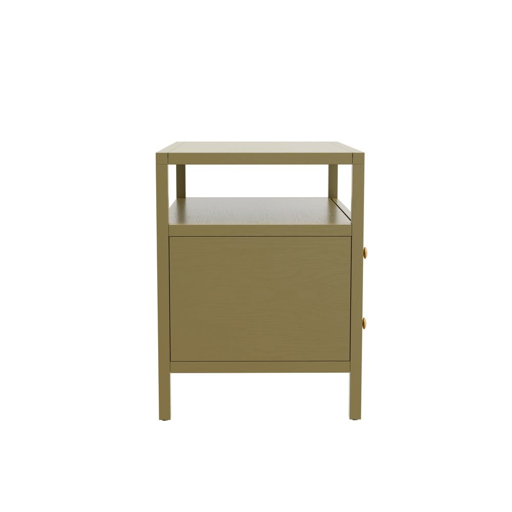 Alpine Furniture - Avery Nightstand, Olive Green - 2478GRN-02 view 3