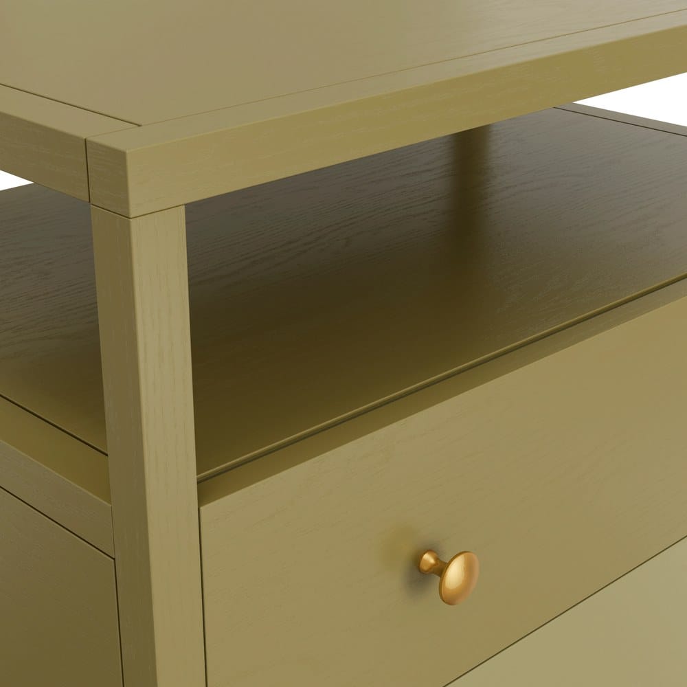 Alpine Furniture - Avery Nightstand, Olive Green - 2478GRN-02 view 4