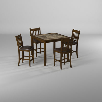 Alpine Furniture - Capitola Faux Marble 5 Piece Pub Set - 554 view 1