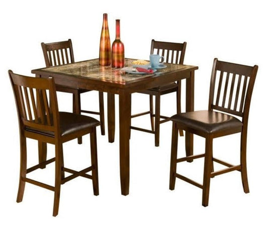 Alpine Furniture - Capitola Faux Marble 5 Piece Pub Set - 554 veiw 1