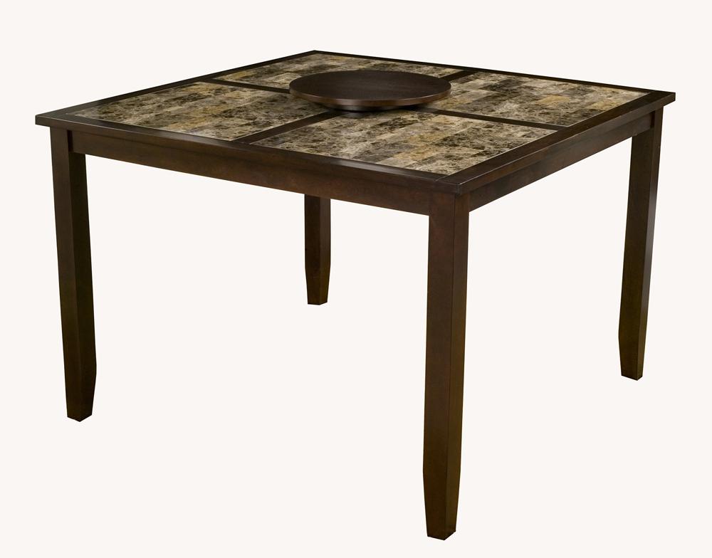 Alpine Furniture - Capitola Faux Marble Large Pub Table W/ Removable 18in Lazy Susan - 554-L veiw 1