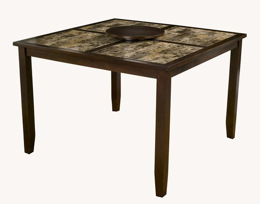 Alpine Furniture - Capitola Faux Marble Large Pub Table W/ Removable 18in Lazy Susan - 554-L veiw 1