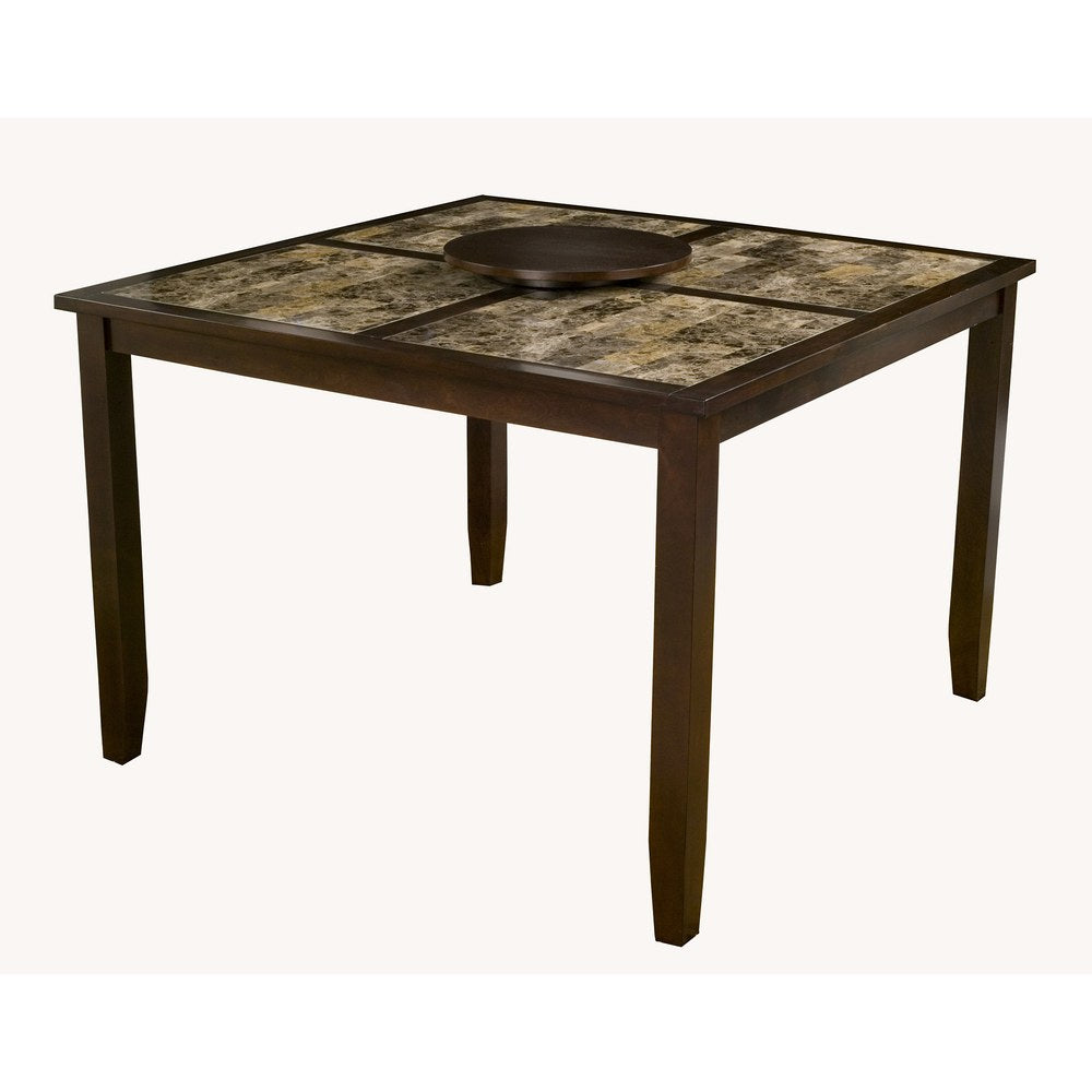 Alpine Furniture - Capitola Faux Marble Large Pub Table W/ Removable 18in Lazy Susan - 554-L view 1