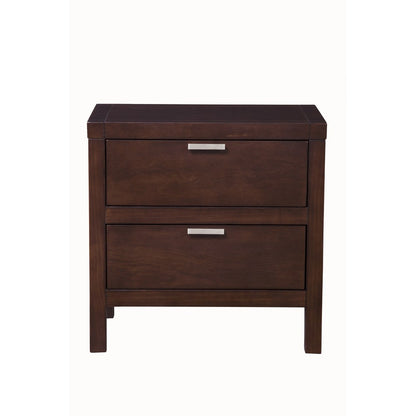 Alpine Furniture - Carmel 2 Drawer Nightstand, Cappuccino - JR-02 view 1