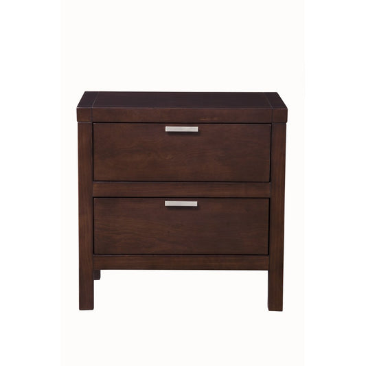 Alpine Furniture - Carmel 2 Drawer Nightstand, Cappuccino - JR-02 view 1