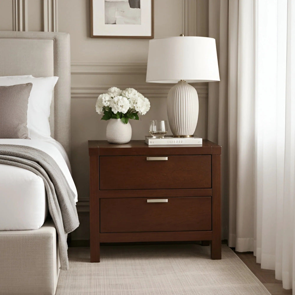 Alpine Furniture - Carmel 2 Drawer Nightstand, Cappuccino - JR-02 view 7