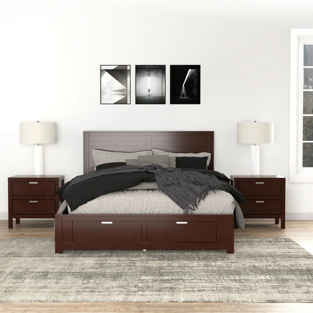 Alpine Furniture - Carmel 2 Drawer Nightstand, Cappuccino - JR-02 view 9