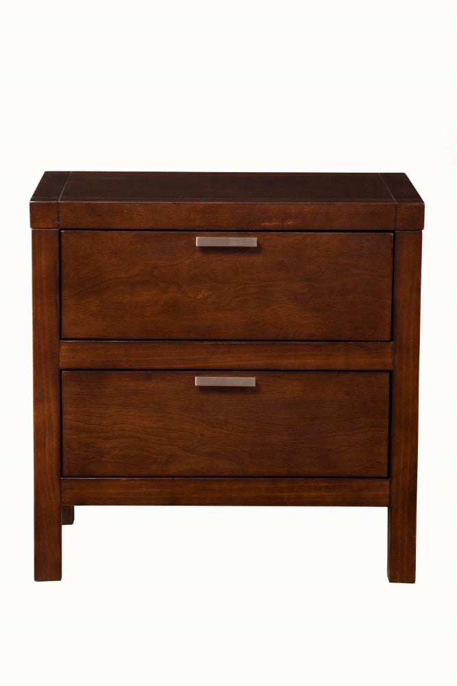 Alpine Furniture - Carmel 2 Drawer Nightstand, Cappuccino - JR-02 veiw 1