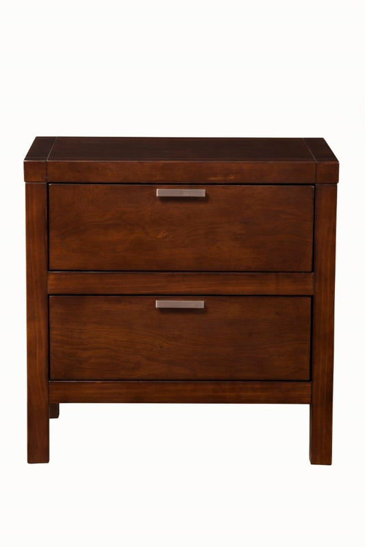 Alpine Furniture - Carmel 2 Drawer Nightstand, Cappuccino - JR-02 veiw 1