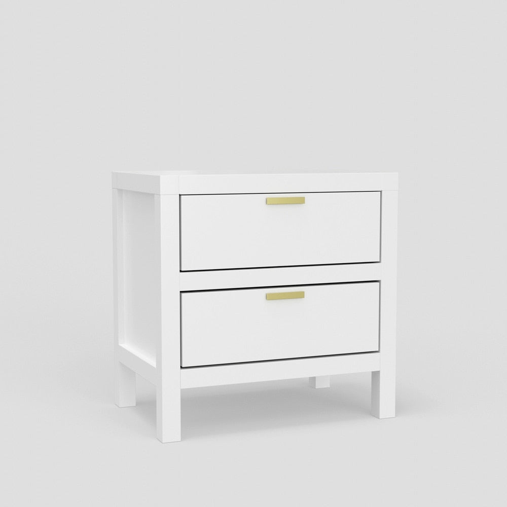 Alpine Furniture - Carmel 2 Drawer Nightstand, White - JR-W-02 veiw 1