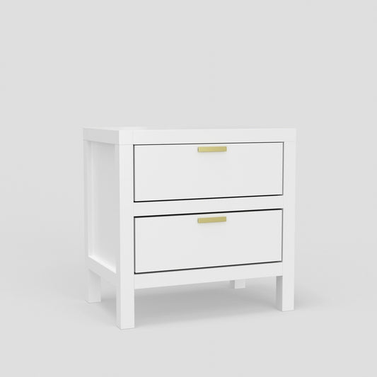 Alpine Furniture - Carmel 2 Drawer Nightstand, White - JR-W-02 veiw 1