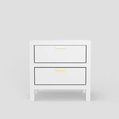 Alpine Furniture - Carmel 2 Drawer Nightstand, White - JR-W-02 veiw 4