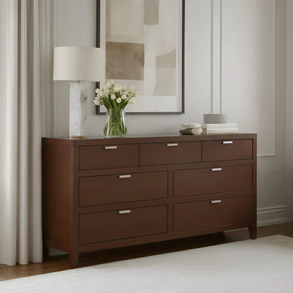 Alpine Furniture - Carmel 7 Drawer Dresser, Cappuccino - JR-03 view 4