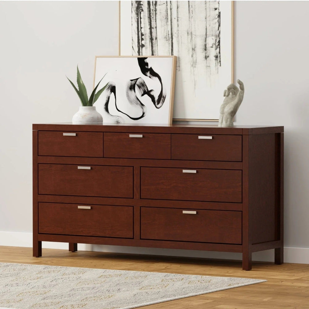 Alpine Furniture - Carmel 7 Drawer Dresser, Cappuccino - JR-03 view 5