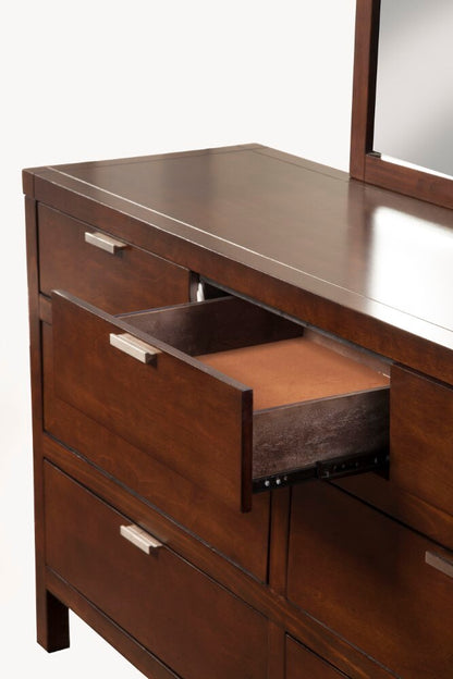Alpine Furniture - Carmel 7 Drawer Dresser, Cappuccino - JR-03 veiw 2