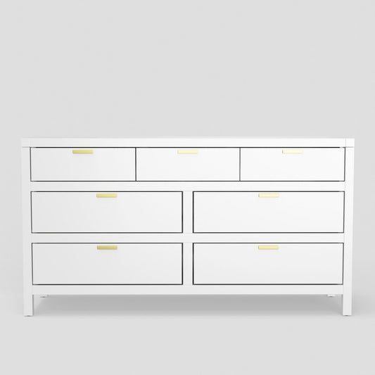 Alpine Furniture - Carmel 7 Drawer Dresser, White - JR-W-03 view 2
