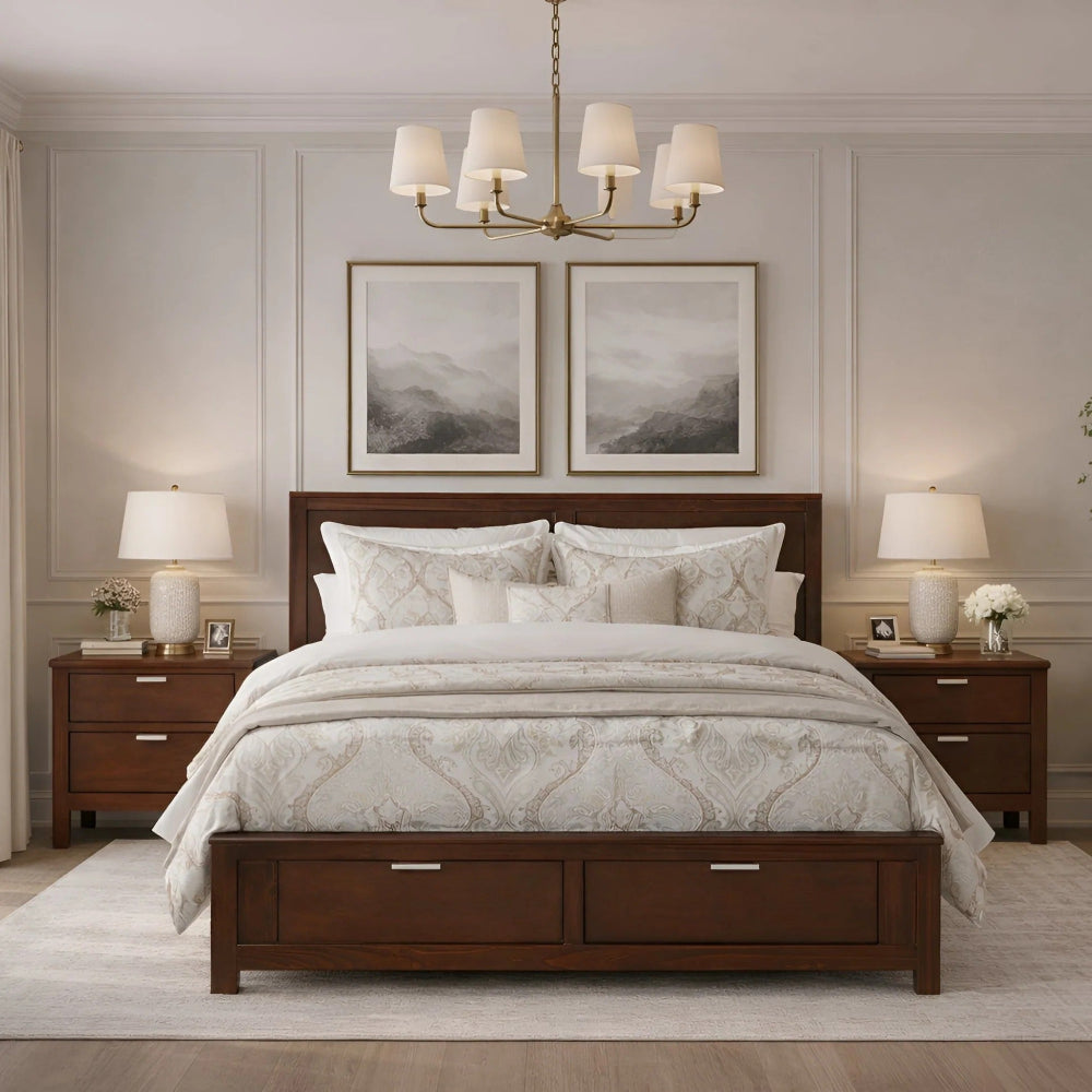 Alpine Furniture - Carmel California King Storage Bed, Cappuccino - JR-07CK view 4