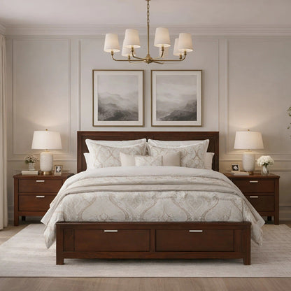 Alpine Furniture - Carmel California King Storage Bed, Cappuccino - JR-07CK view 4