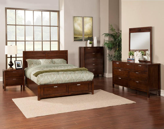 Alpine Furniture - Carmel California King Storage Bed, Cappuccino - JR-07CK veiw 2