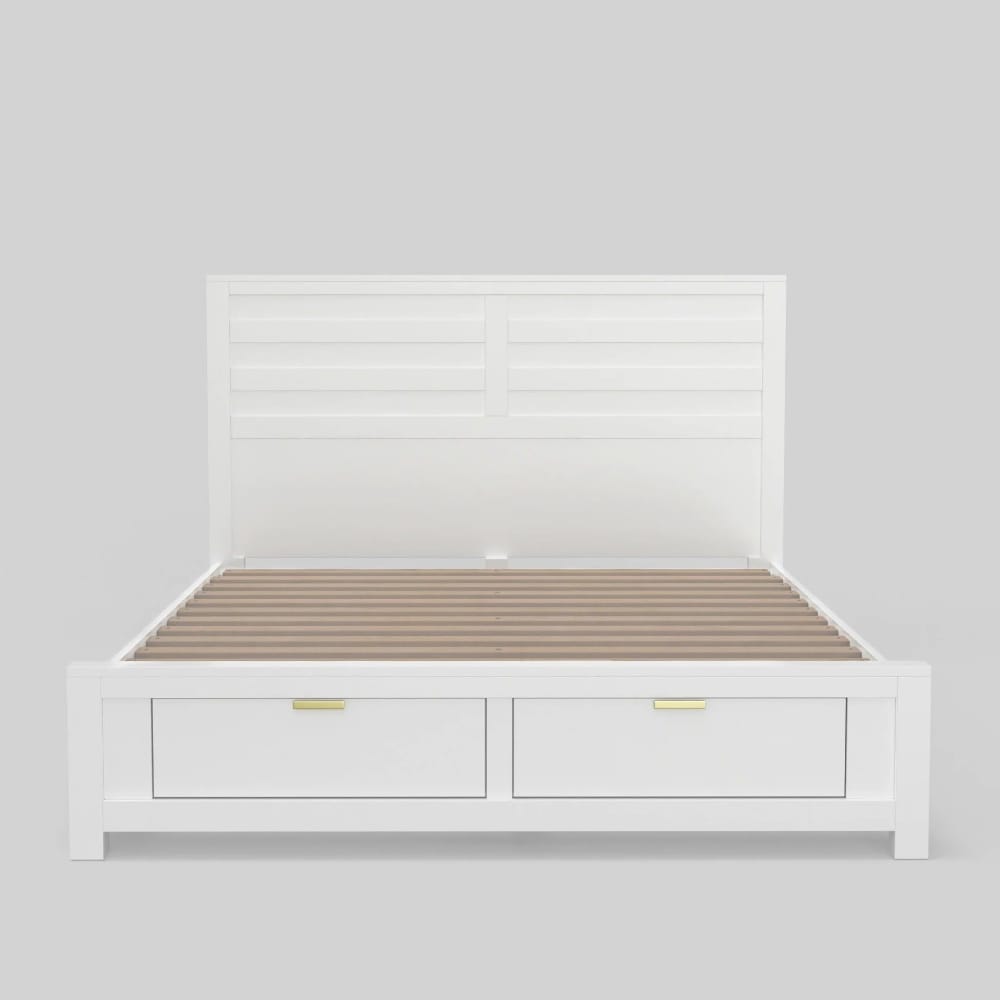 Alpine Furniture - Carmel California King Storage Bed, White - JR-W-07CK view 2