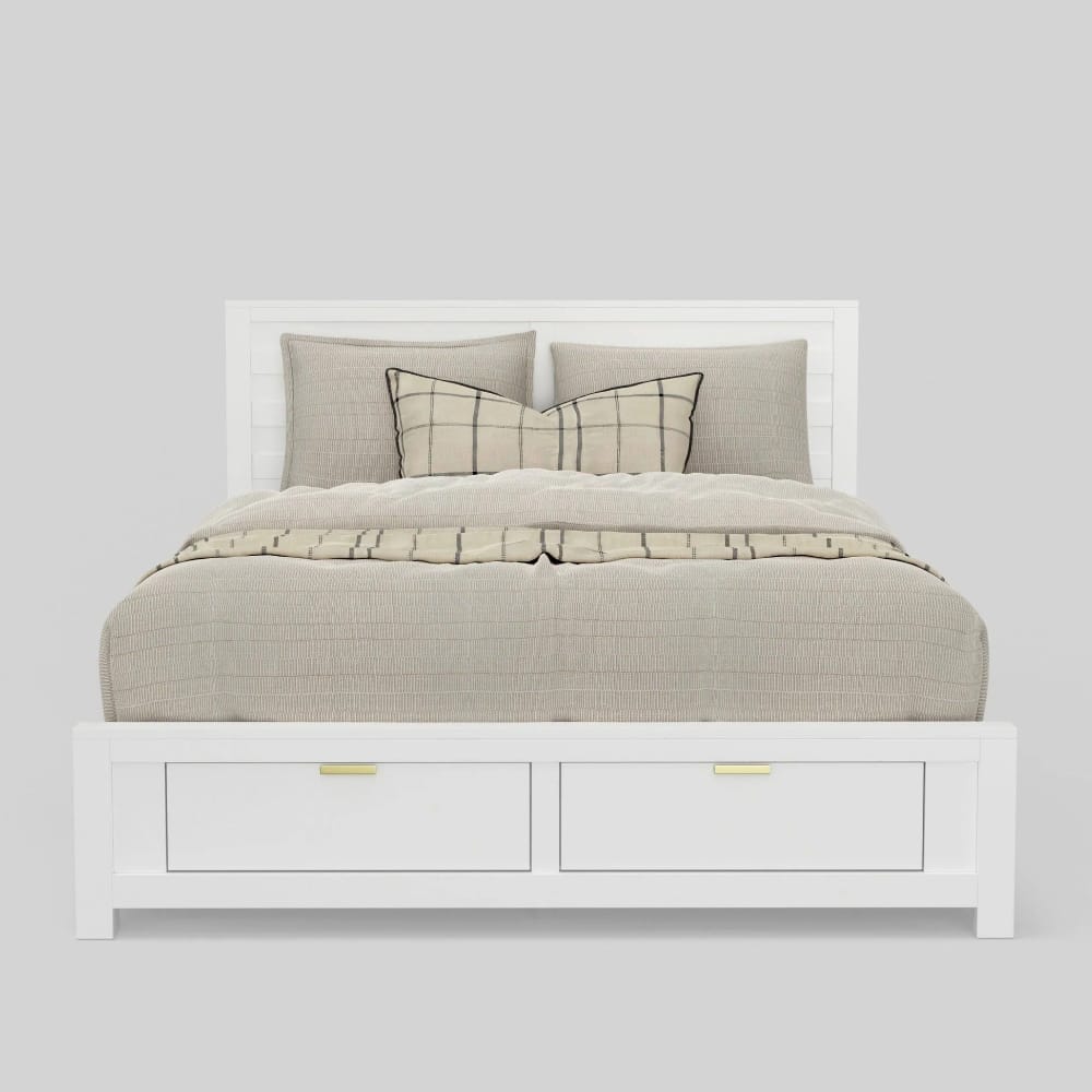 Alpine Furniture - Carmel California King Storage Bed, White - JR-W-07CK view 5