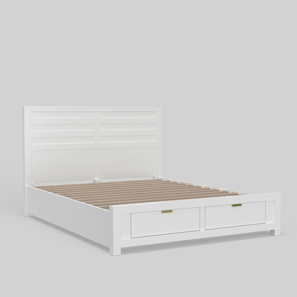 Alpine Furniture - Carmel California King Storage Bed, White - JR-W-07CK veiw 1