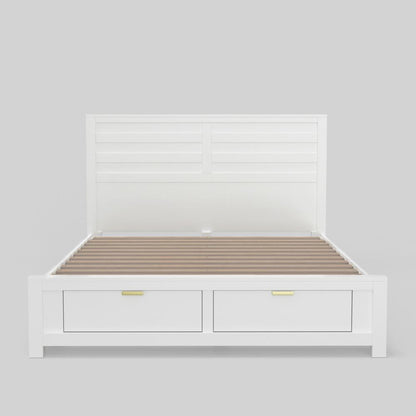Alpine Furniture - Carmel Eastern King Storage Bed, White - JR-W-07EK veiw 1
