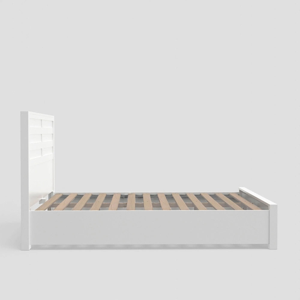 Alpine Furniture - Carmel Eastern King Storage Bed, White - JR-W-07EK veiw 4