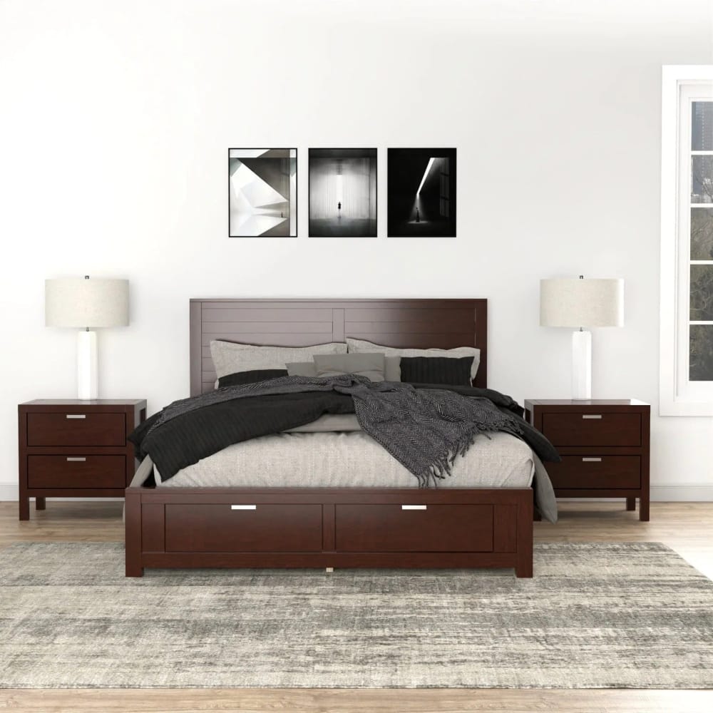 Alpine Furniture - Carmel Full Size Storage Bed, Cappuccino - JR-08F view 5