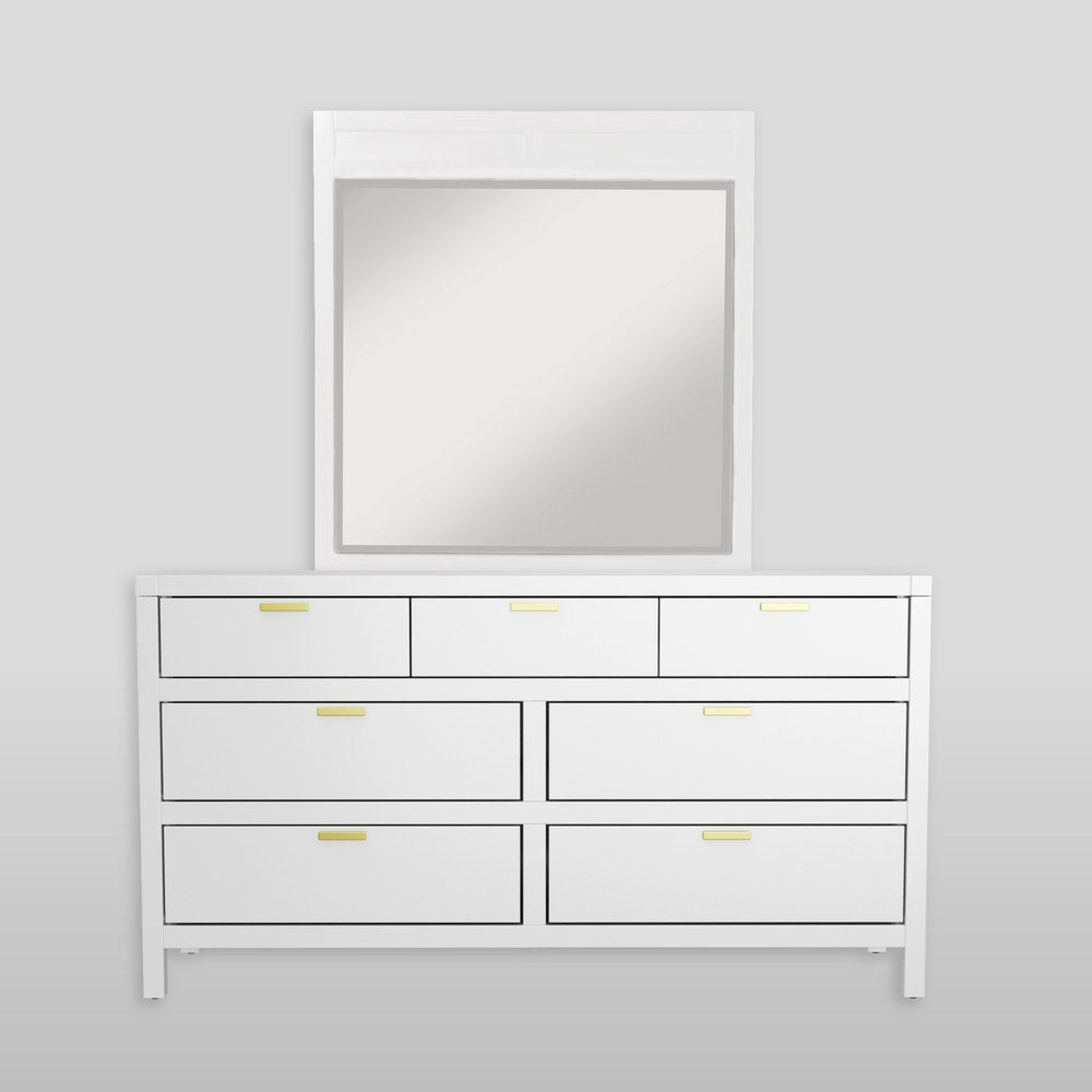 Alpine Furniture - Carmel Mirror, White - JR-W-06 view 2