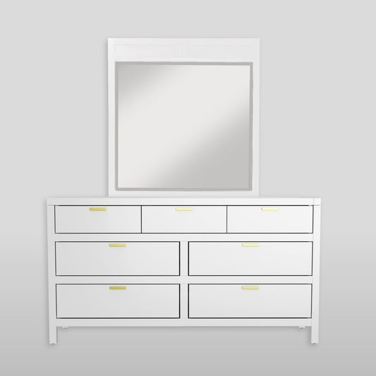 Alpine Furniture - Carmel Mirror, White - JR-W-06 view 2