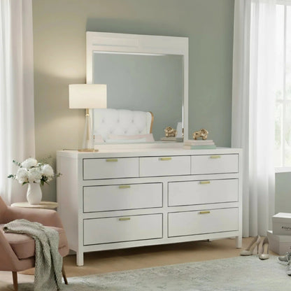 Alpine Furniture - Carmel Mirror, White - JR-W-06 view 3