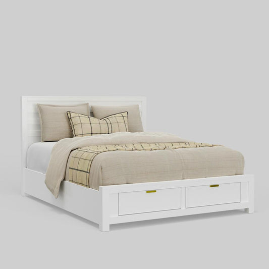 Alpine Furniture - Carmel Queen Storage Bed, White - JR-W-01Q veiw 1