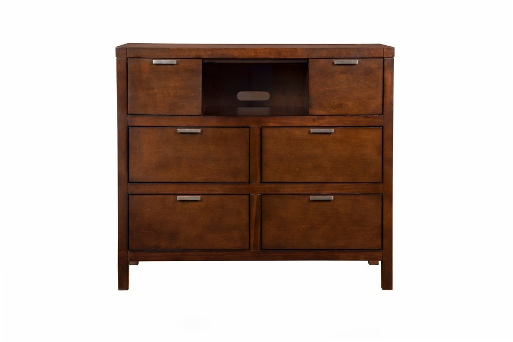 Alpine Furniture - Carmel TV Media Chest, Cappuccino - JR-11 veiw 1
